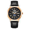 Men's Metal And Pu Quartz Watch With Round Dial Business Style
