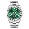 Men's Metal And Stainless Steel Band Fashion Round Dial Luminous Quartz Watch