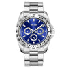 Men's Metal And Stainless Steel Band Fashion Round Dial Luminous Quartz Watch