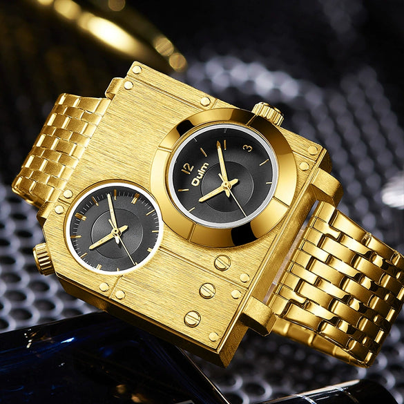 Men's Metal And Stainless Steel Belt Casual Round Dial Watch