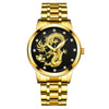 Men's Metal Band Quartz Watch Round Dial Waterproof Fashion Style
