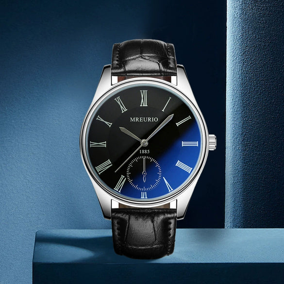 Men's Metal Belt Fashionable Pointer Watches With Round Dial