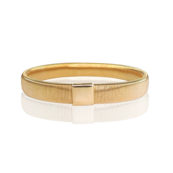 Men's Metal Elastic Arm Ring Bracelet Geometric Electroplated