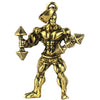 Men's Metal Jewelry Fitness Pendant With Cartoon Characters And Electroplating Treatment On Pearl Chain