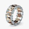 Men's Modern Rose Gold Color Geometric Metal Ring With Electroplated Finish Simple Fashion Engagement Jewelry
