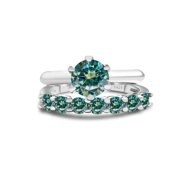 Men's Moissanite Ring S925 Sterling Silver Round Shape