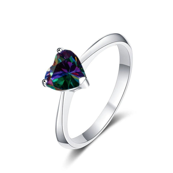 Men's Moissanite Sterling Silver Ring With Round Shape