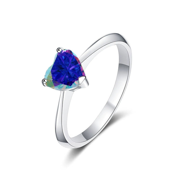 Men's Moissanite Sterling Silver Ring With Round Shape