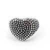 Men's Motorcycle Jewelry Stainless Steel Old Retro Boiled Black Heartshaped Ring Apply Oil