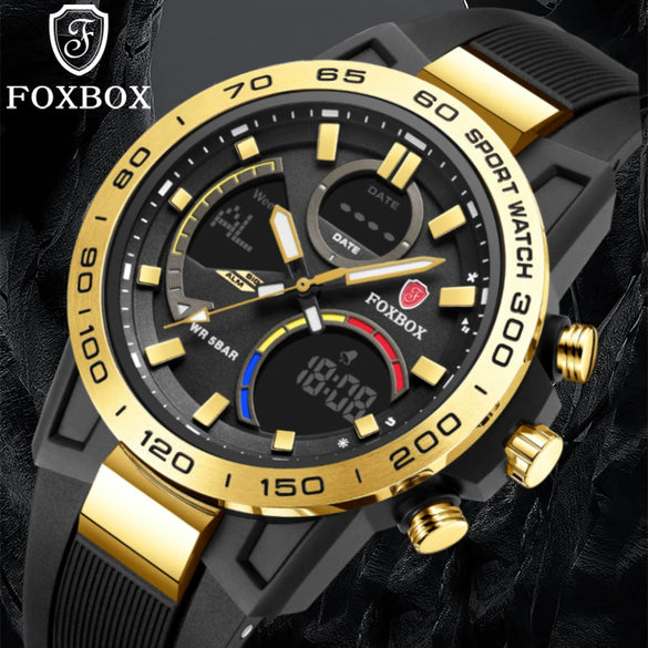 Men's Multifunction Chronograph Waterproof Electronic Watch Zinc Alloy Case Plastic Strap Round Dial Geometric Style