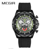 Men's Multifunction Luminous Calendar Watch Clown Style Alloy Case Silicone Strap