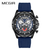 Men's Multifunction Luminous Calendar Watch Clown Style Alloy Case Silicone Strap