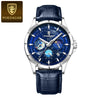 Men's Multifunction Quartz Watch Stainless Steel Strap Alloy Case Round Dial Leisure Style