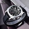 Men's Multifunction Quartz Waterproof Calendar Business Watch With Printed Logo Made Of Zinc Alloy And Mineral Reinforced Glass Mirror
