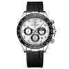 Men's Multifunctional Leisure Waterproof Quartz Watch Alloy Case Stainless Steel Strap Round Dial