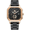 Men's Multifunctional Luminous Waterproof Sport Watch With Alloy Case Stainless Steel Strap And Square Dial