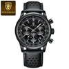 Men's Multifunctional Quartz Watch Belt With Alloy Case Genuine Leather Strap Stainless Steel Buckle And Round Dial