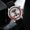 Men's Multifunctional Sports Watch Alloy Case Stainless Steel Clasp Silicone Strap Quartz Movement Round Dial