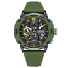 Men's Multifunctional Waterproof Luminous Alloy Case And Silicone Strap Sports Quartz Watch With Round Dial