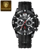 Men's Multifunctional Waterproof Silicone Quartz Watch With Alloy Case Mineral Strengthened Mirror And Round Dial