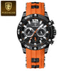 Men's Multifunctional Waterproof Silicone Quartz Watch With Alloy Case Mineral Strengthened Mirror And Round Dial