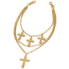 Men's Multilayered Gold Crossbody Body Chains Fashion Accessory