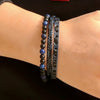 Men's Natural Stone And Alloy Handwoven Bracelet Jewelry With Electroplating Treatment
