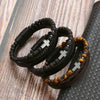Men's Natural Stone Stainless Steel Geometric Handmade Magnetic Bracelet