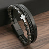 Men's Natural Stone Stainless Steel Geometric Handmade Magnetic Bracelet