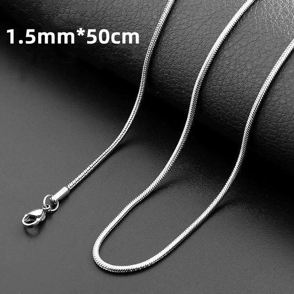 Men's Necklace Stainless Steel Chain Box Chain Titanium Steel Jewelry Pendant Sweater Chain Accessories Keel Personality Chain
