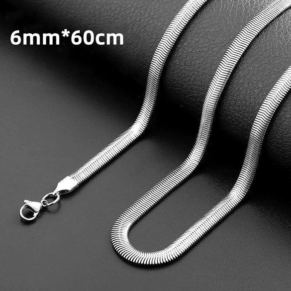 Men's Necklace Stainless Steel Chain Box Chain Titanium Steel Jewelry Pendant Sweater Chain Accessories Keel Personality Chain