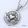 Men's Necklace Titanium Steel Geometric Lion Head Retro Punk Style Polished