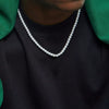 Men's Pearl O Chain Necklace With Geometric Style Handmade Alloy Pendant