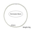 Men's Pearl O Chain Necklace With Geometric Style Handmade Alloy Pendant