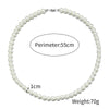 Men's Personality Geometric Handmade Pearl Alloy Necklace