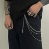 Men's Punk Metal Hiphop Waist Chain With Tassel And Fivepointed Star Accessories