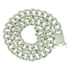 Men's Punk Style Alloy Cuban Chain Necklace With Geometric Diamond Pendant