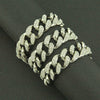 Men's Punk Style Alloy Cuban Chain Necklace With Geometric Diamond Pendant