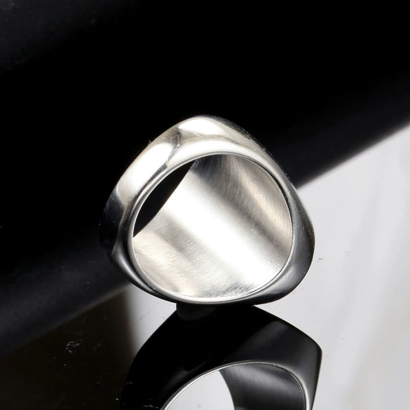 Men's Punk Style Cross Stainless Steel Jewelry Ring With Smear Spot And Polishing Treatment