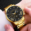 Men's Quartz Belt Watch Casual Business Style Alloy Strap Stainless Steel Buckle Round Dial