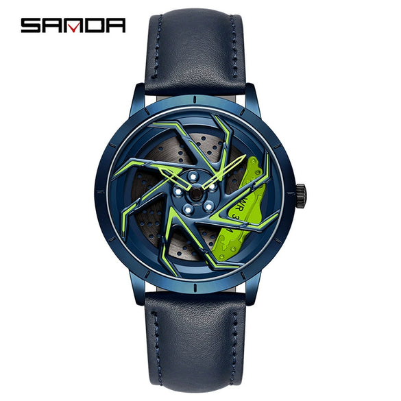 Men's Quartz Watch Alloy Case Mineral Strengthened Glass Mirror Steel Belt Round Dial Business Style