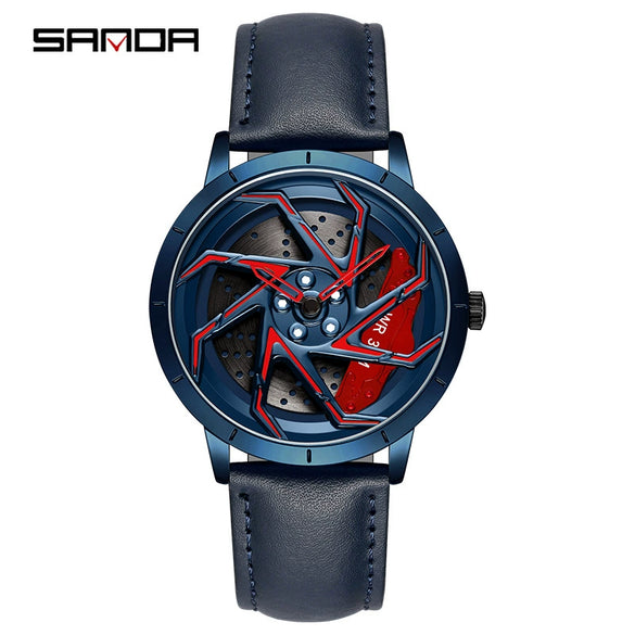 Men's Quartz Watch Alloy Case Mineral Strengthened Glass Mirror Steel Belt Round Dial Business Style