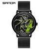 Men's Quartz Watch Alloy Case Mineral Strengthened Glass Mirror Steel Belt Round Dial Business Style