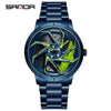 Men's Quartz Watch Alloy Case Mineral Strengthened Glass Mirror Steel Belt Round Dial Business Style