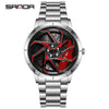 Men's Quartz Watch Alloy Case Mineral Strengthened Glass Mirror Steel Belt Round Dial Business Style