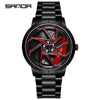 Men's Quartz Watch Alloy Case Mineral Strengthened Glass Mirror Steel Belt Round Dial Business Style