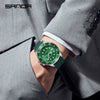 Men's Quartz Watch Alloy Case Silicone Strap Round Dial Leisure Style