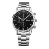 Men's Quartz Watch Alloy Case Stainless Steel Strap Round Dial Sporty Fashion Casual Bracelet Set