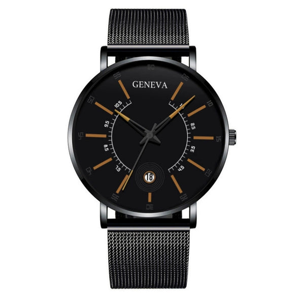 Men's Quartz Watch Alloy Iron Stainless Steel Ordinary Glass Mirror Round Leisure Ultrathin Life Waterproof