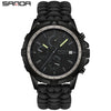Men's Quartz Watch Zinc Alloy Outdoor Mountaineering Sports Detachable Woven Round Simple Style